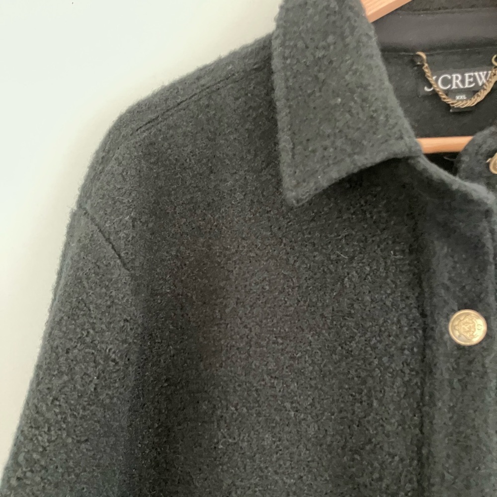 J CREW Long Sleeve Black Teddy Sweater Jacket Size XXL - Picture 3 of 10